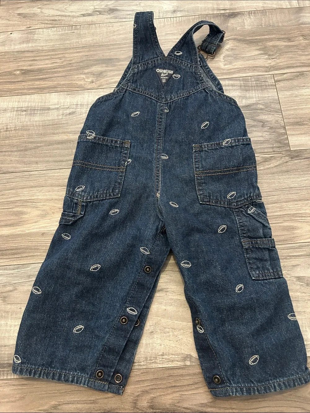 OshKosh B'gosh Denim Overalls with Mustard Quilted Jacket